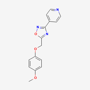 4-{5-[(4-methoxyphenoxy)methyl]-1,2,4-oxadiazol-3-yl}pyridine