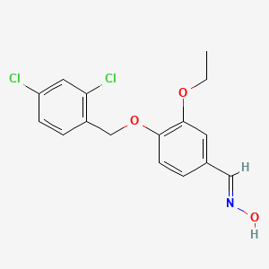 molecular formula C16H15Cl2NO3 B5595043 4-[(2,4-dichlorobenzyl)oxy]-3-ethoxybenzaldehyde oxime 