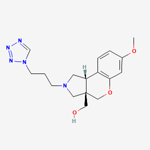 molecular formula C17H23N5O3 B5595053 [(3aS*,9bS*)-7-methoxy-2-[3-(1H-tetrazol-1-yl)propyl]-1,2,3,9b-tetrahydrochromeno[3,4-c]pyrrol-3a(4H)-yl]methanol 