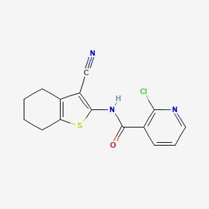 molecular formula C15H12ClN3OS B5595054 2-氯-N-(3-氰基-4,5,6,7-四氢-1-苯并噻吩-2-基)烟酰胺 