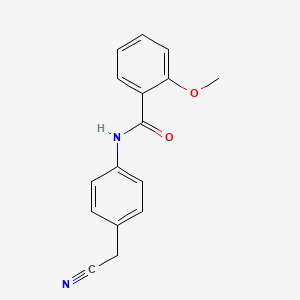 molecular formula C16H14N2O2 B5595098 N-[4-(cyanomethyl)phenyl]-2-methoxybenzamide 
