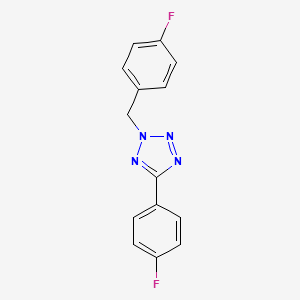 molecular formula C14H10F2N4 B5595125 2-(4-fluorobenzyl)-5-(4-fluorophenyl)-2H-tetrazole 