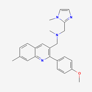 1-[2-(4-methoxyphenyl)-7-methyl-3-quinolinyl]-N-methyl-N-[(1-methyl-1H-imidazol-2-yl)methyl]methanamine