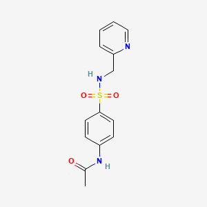 molecular formula C14H15N3O3S B5595165 N-(4-{[(2-pyridinylmethyl)amino]sulfonyl}phenyl)acetamide 