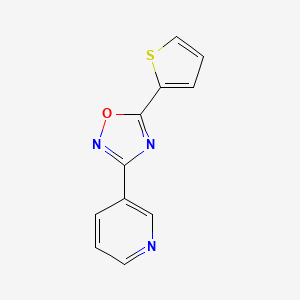 molecular formula C11H7N3OS B5595180 3-[5-(2-thienyl)-1,2,4-oxadiazol-3-yl]pyridine 