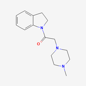 molecular formula C15H21N3O B5595186 1-[(4-methyl-1-piperazinyl)acetyl]indoline 