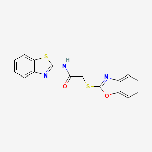 N-1,3-benzothiazol-2-yl-2-(1,3-benzoxazol-2-ylthio)acetamide