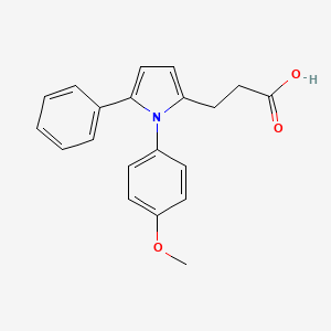 molecular formula C20H19NO3 B5595259 3-[1-(4-methoxyphenyl)-5-phenyl-1H-pyrrol-2-yl]propanoic acid 