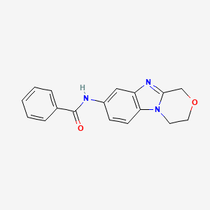 molecular formula C17H15N3O2 B5595287 N-(3,4-dihydro-1H-[1,4]oxazino[4,3-a]benzimidazol-8-yl)benzamide 