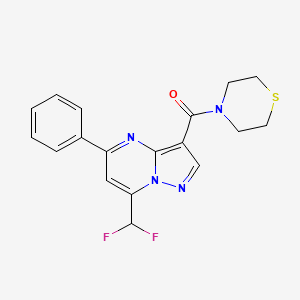 7-(difluoromethyl)-5-phenyl-3-(4-thiomorpholinylcarbonyl)pyrazolo[1,5-a]pyrimidine