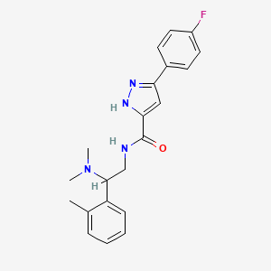 N-[2-(dimethylamino)-2-(2-methylphenyl)ethyl]-3-(4-fluorophenyl)-1H-pyrazole-5-carboxamide