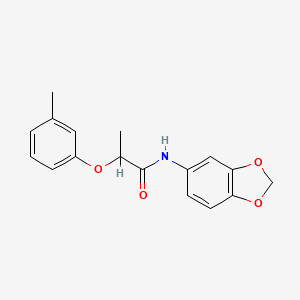 N-1,3-benzodioxol-5-yl-2-(3-methylphenoxy)propanamide