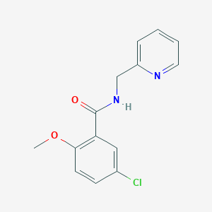 5-chloro-2-methoxy-N-(2-pyridinylmethyl)benzamide