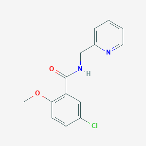 molecular formula C14H13ClN2O2 B5595359 5-chloro-2-methoxy-N-(2-pyridinylmethyl)benzamide CAS No. 6170-80-5