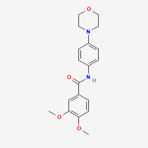 3,4-dimethoxy-N-[4-(4-morpholinyl)phenyl]benzamide