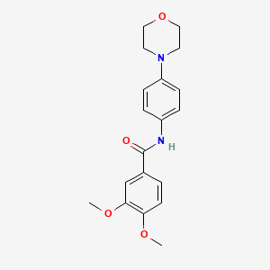 molecular formula C19H22N2O4 B5595364 3,4-dimethoxy-N-[4-(4-morpholinyl)phenyl]benzamide 