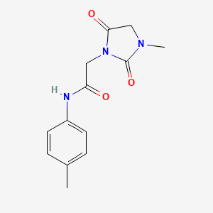 2-(3-methyl-2,5-dioxo-1-imidazolidinyl)-N-(4-methylphenyl)acetamide