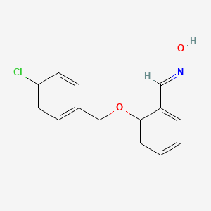 molecular formula C14H12ClNO2 B5595411 2-[(4-chlorobenzyl)oxy]benzaldehyde oxime 