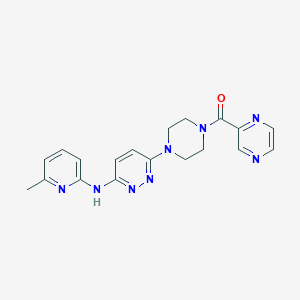 molecular formula C19H20N8O B5595438 N-(6-methyl-2-pyridinyl)-6-[4-(2-pyrazinylcarbonyl)-1-piperazinyl]-3-pyridazinamine 