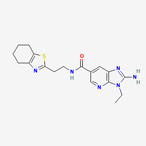 2-amino-3-ethyl-N-[2-(4,5,6,7-tetrahydro-1,3-benzothiazol-2-yl)ethyl]-3H-imidazo[4,5-b]pyridine-6-carboxamide