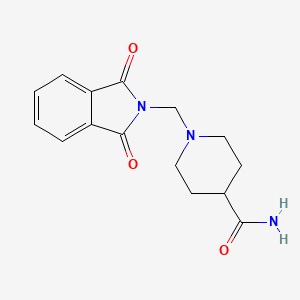 molecular formula C15H17N3O3 B5595462 1-[(1,3-Dioxoisoindol-2-yl)methyl]piperidine-4-carboxamide 