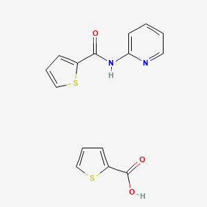 molecular formula C15H12N2O3S2 B5595464 2-thiophenecarboxylic acid - N-2-pyridinyl-2-thiophenecarboxamide (1:1) 