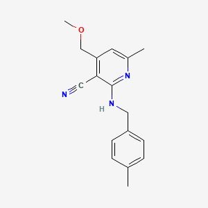 4-(methoxymethyl)-6-methyl-2-[(4-methylbenzyl)amino]nicotinonitrile