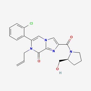 molecular formula C21H21ClN4O3 B5595468 7-allyl-6-(2-chlorophenyl)-2-{[(2S)-2-(hydroxymethyl)pyrrolidin-1-yl]carbonyl}imidazo[1,2-a]pyrazin-8(7H)-one 