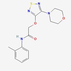 molecular formula C15H18N4O3S B5595591 N-(2-methylphenyl)-2-[(4-morpholin-4-yl-1,2,5-thiadiazol-3-yl)oxy]acetamide 