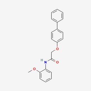 molecular formula C21H19NO3 B5595598 2-(4-biphenylyloxy)-N-(2-methoxyphenyl)acetamide 