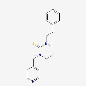 molecular formula C17H21N3S B5595644 N-ethyl-N'-(2-phenylethyl)-N-(4-pyridinylmethyl)thiourea 