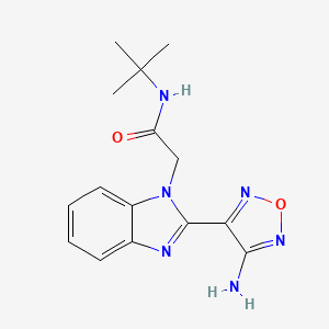 molecular formula C15H18N6O2 B5595654 2-[2-(4-amino-1,2,5-oxadiazol-3-yl)-1H-benzimidazol-1-yl]-N-(tert-butyl)acetamide CAS No. 384860-19-9