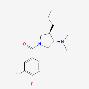 (3S*,4R*)-1-(3,4-difluorobenzoyl)-N,N-dimethyl-4-propylpyrrolidin-3-amine