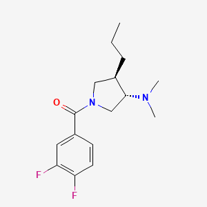 molecular formula C16H22F2N2O B5595661 (3S*,4R*)-1-(3,4-difluorobenzoyl)-N,N-dimethyl-4-propylpyrrolidin-3-amine 