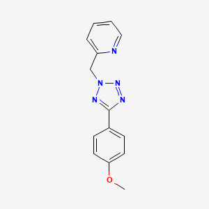 molecular formula C14H13N5O B5595746 2-{[5-(4-甲氧基苯基)-2H-四唑-2-基]甲基}吡啶 