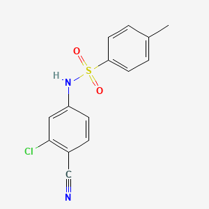 molecular formula C14H11ClN2O2S B5595795 N-(3-chloro-4-cyanophenyl)-4-methylbenzenesulfonamide 