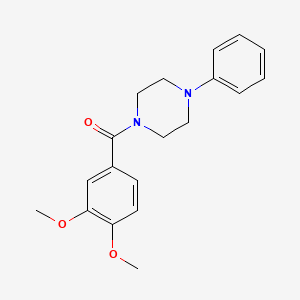 molecular formula C19H22N2O3 B5595805 1-(3,4-dimethoxybenzoyl)-4-phenylpiperazine 