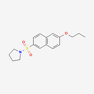 molecular formula C17H21NO3S B5595812 [(6-Propoxy-2-naphthyl)sulfonyl]pyrrolidine 