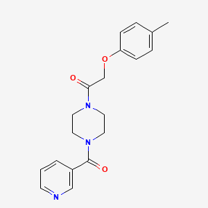 molecular formula C19H21N3O3 B5595825 2-(4-METHYLPHENOXY)-1-[4-(PYRIDINE-3-CARBONYL)PIPERAZIN-1-YL]ETHAN-1-ONE 