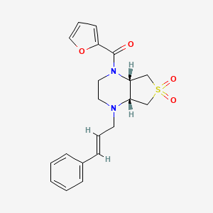 (4aR*,7aS*)-1-(2-furoyl)-4-[(2E)-3-phenyl-2-propen-1-yl]octahydrothieno[3,4-b]pyrazine 6,6-dioxide