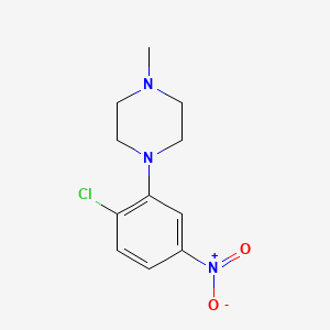 molecular formula C11H14ClN3O2 B5595838 1-(2-chloro-5-nitrophenyl)-4-methylpiperazine 