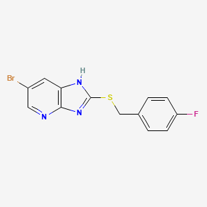 molecular formula C13H9BrFN3S B5595842 6-bromo-2-[(4-fluorobenzyl)thio]-3H-imidazo[4,5-b]pyridine 