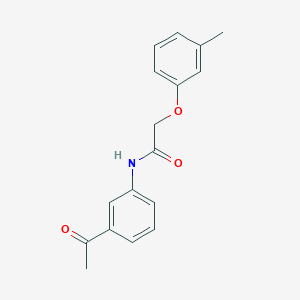 molecular formula C17H17NO3 B5595854 N-(3-acetylphenyl)-2-(3-methylphenoxy)acetamide 