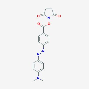 molecular formula C19H18N4O4 B559588 (E)-2,5-二氧代吡咯烷-1-基 4-((4-(二甲氨基)苯基)偶氮)苯甲酸酯 CAS No. 146998-31-4