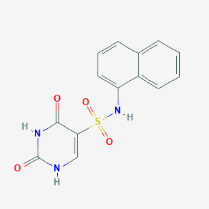 molecular formula C14H11N3O4S B5595889 2-羟基-N-1-萘基-6-氧代-1,6-二氢-5-嘧啶磺酰胺 