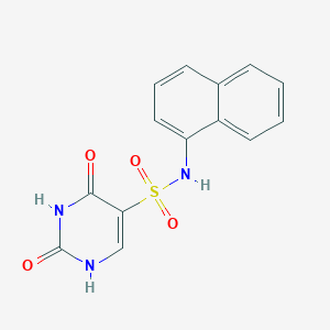 molecular formula C14H11N3O4S B5595889 2-hydroxy-N-1-naphthyl-6-oxo-1,6-dihydro-5-pyrimidinesulfonamide 