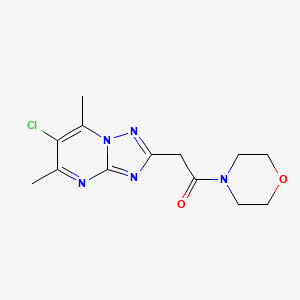 molecular formula C13H16ClN5O2 B5595896 6-氯-5,7-二甲基-2-[2-(4-吗啉基)-2-氧代乙基][1,2,4]三唑并[1,5-a]嘧啶 