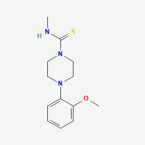 molecular formula C13H19N3OS B5595938 4-(2-methoxyphenyl)-N-methyl-1-piperazinecarbothioamide 