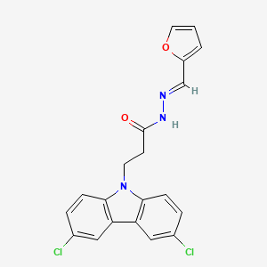 3-(3,6-dichloro-9H-carbazol-9-yl)-N'-(2-furylmethylene)propanohydrazide