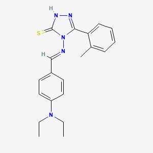 4-{[4-(diethylamino)benzylidene]amino}-5-(2-methylphenyl)-4H-1,2,4-triazole-3-thiol